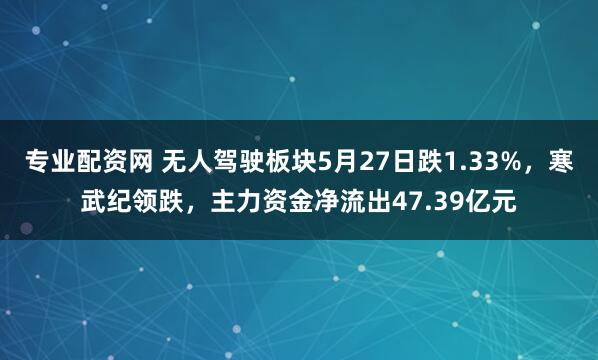 专业配资网 无人驾驶板块5月27日跌1.33%，寒武纪领跌，主力资金净流出47.39亿元